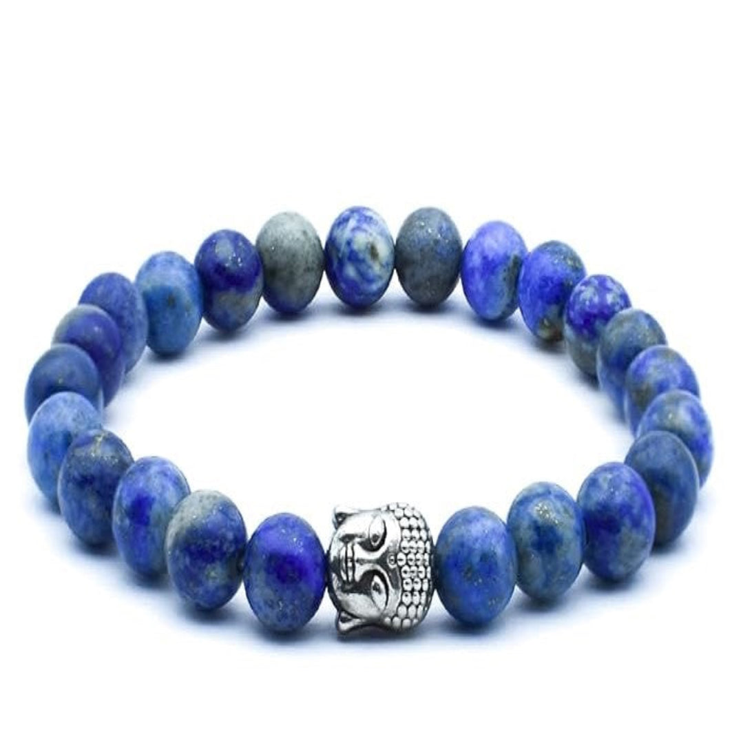 Lapis Lazuli Crystal Bracelet | Lab Certified | For Spiritual Growth, Communication and Mental Clarity - Unisex, 8 mm beads Bracelet