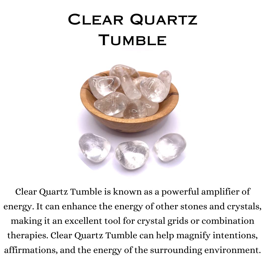 Clear Quartz Crystal Tumbles: Amplify Your Energy, Clarity and Cleanse the Aura