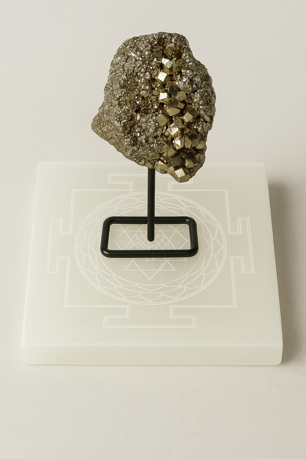 Abundance & Clarity Set - Buy a Pyrite Crystal Stand and Get a Free Selenite Charging Tray – Limited Time Offer!