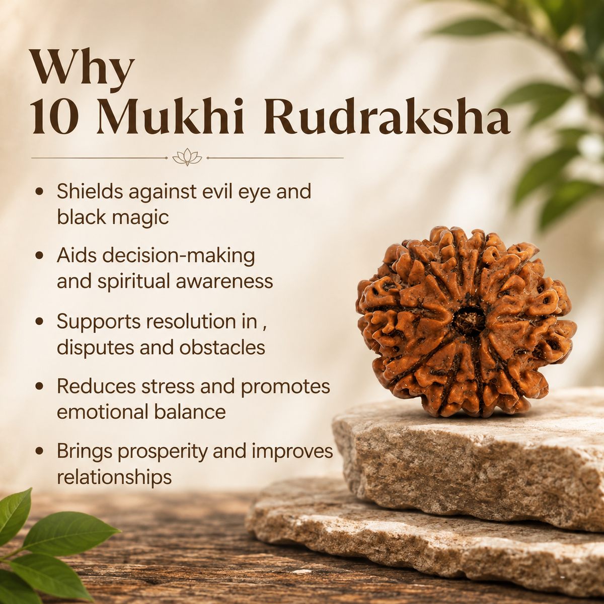 Nepal Origin 10 Mukhi Rudraksha - 17mm to 22mm