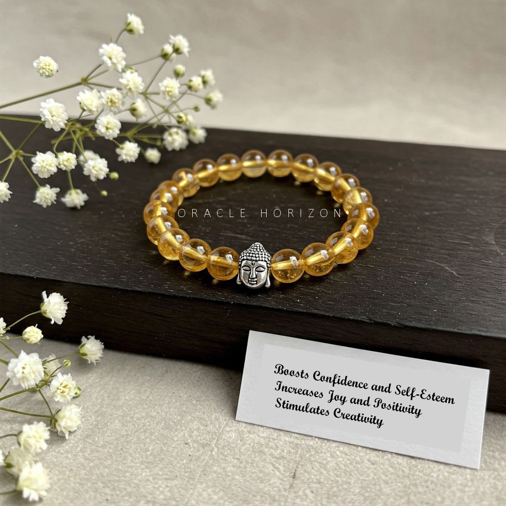 Natural Citrine Crystal Bracelet | Lab Certified | For Growth, abundance and confidence - Unisex, 8 mm beads Bracelet