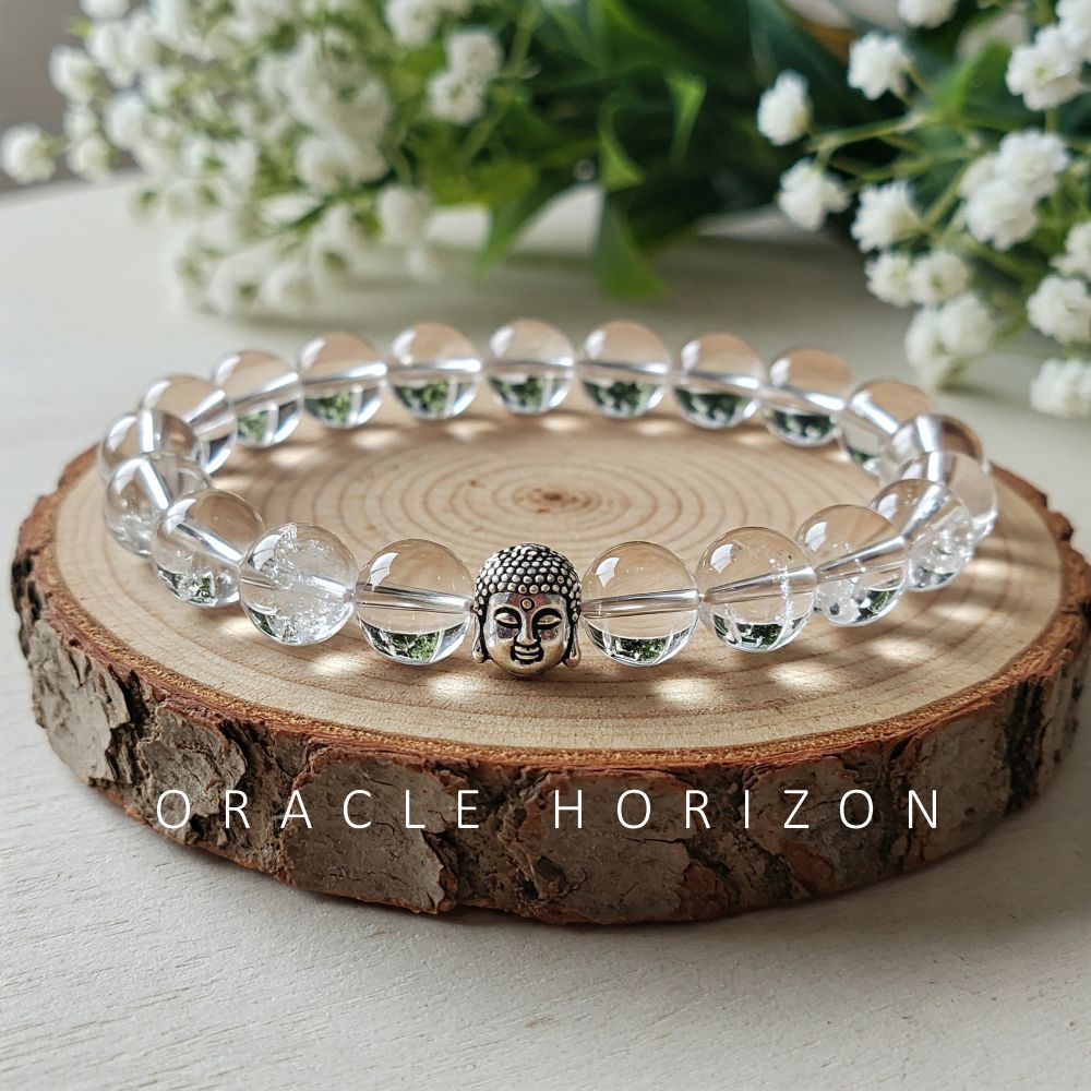 Clear Quartz Crystal Bracelet | Lab Certified | Amplifies Energy, Enhances Clarity and focus - Unisex, 8 mm beads Bracelet