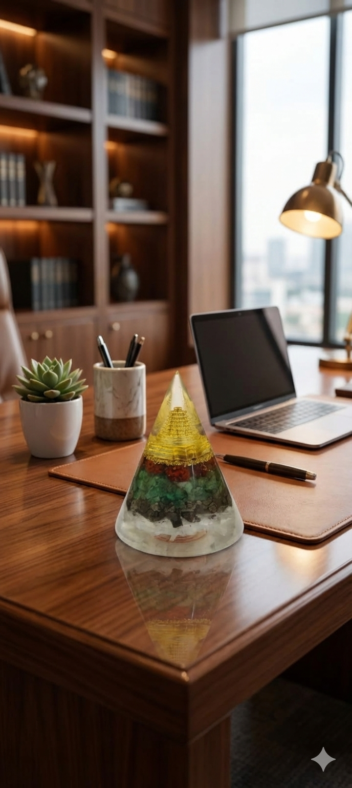 Dhanyog Cone with Sacred Pyramid & Crystal Layers