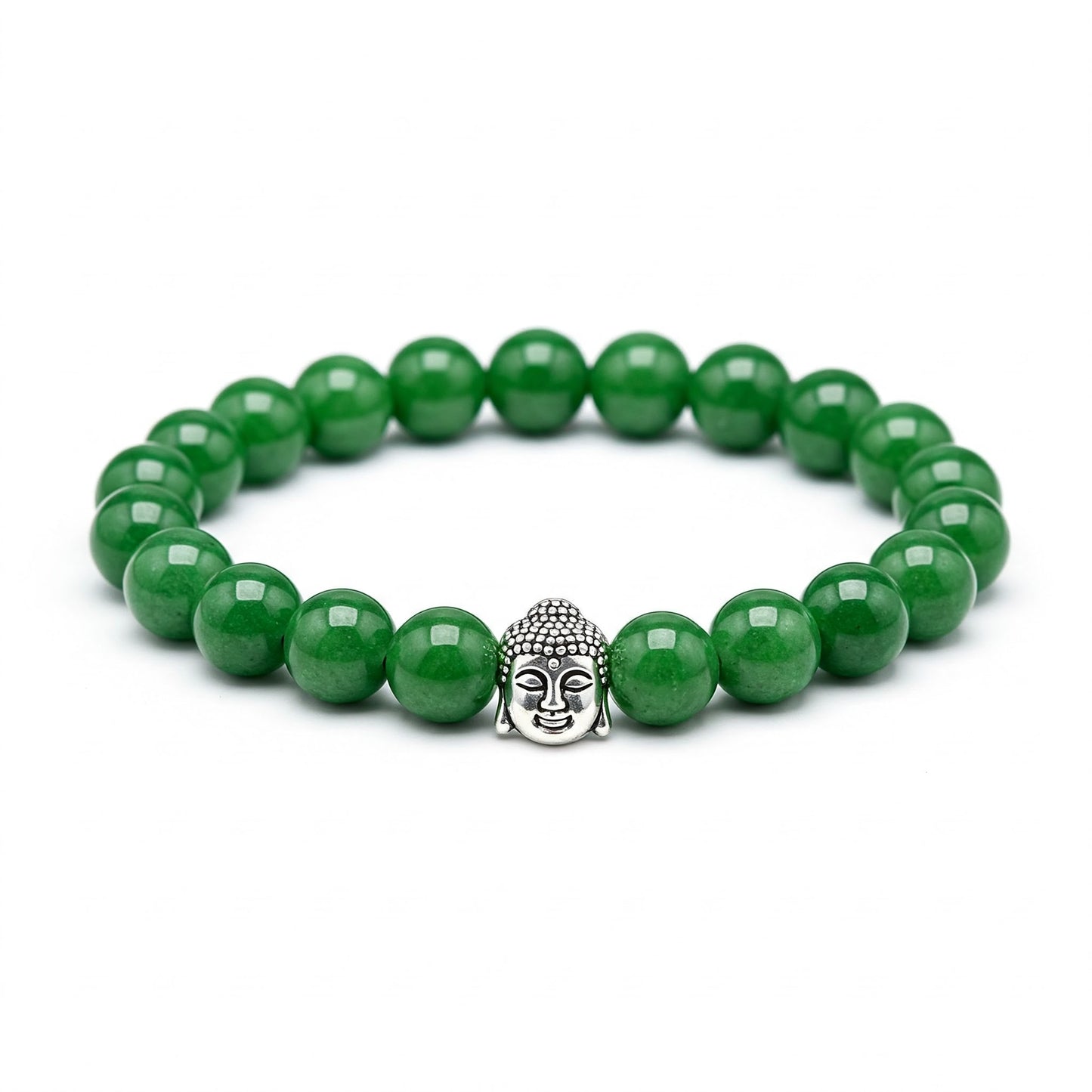 Green Jade Crystal Bracelet | Lab Certified | For Abundance and Prosperity and Heart Chakra - Unisex, 8 mm beads Bracelet