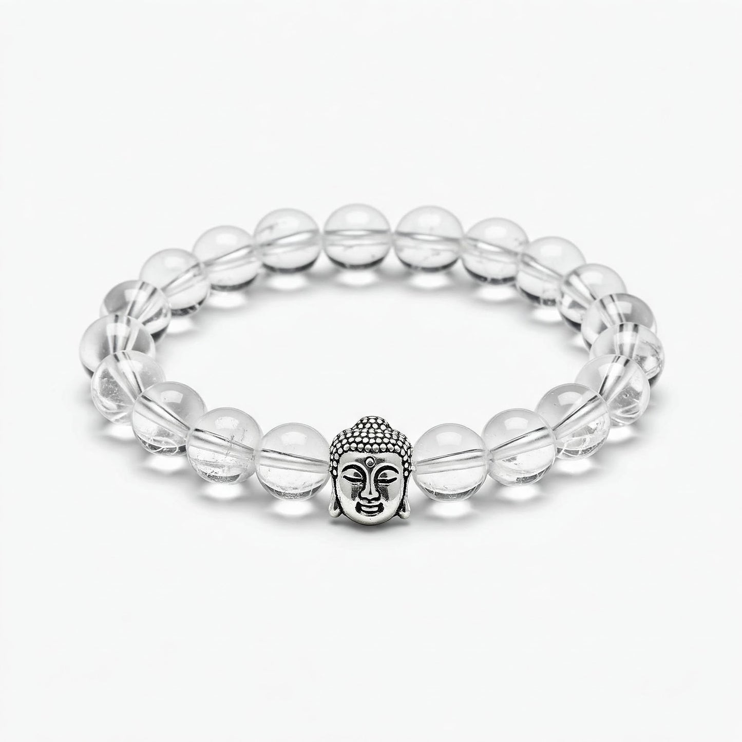 Clear Quartz Crystal Bracelet | Lab Certified | Amplifies Energy, Enhances Clarity and focus - Unisex, 8 mm beads Bracelet