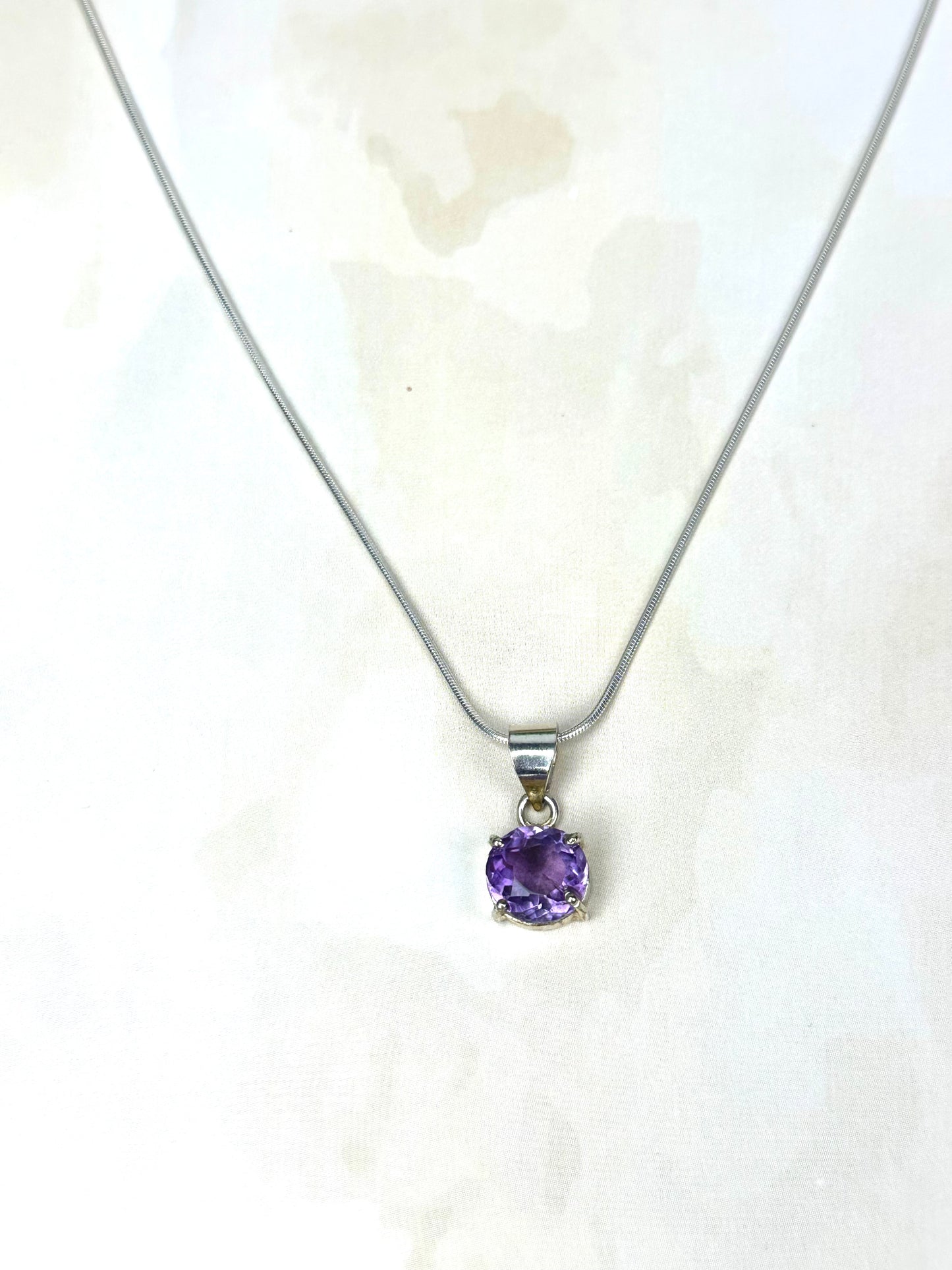 Amethyst Crystal Pendant | Lab Certified | For Courage, Protector And Will Power - Women