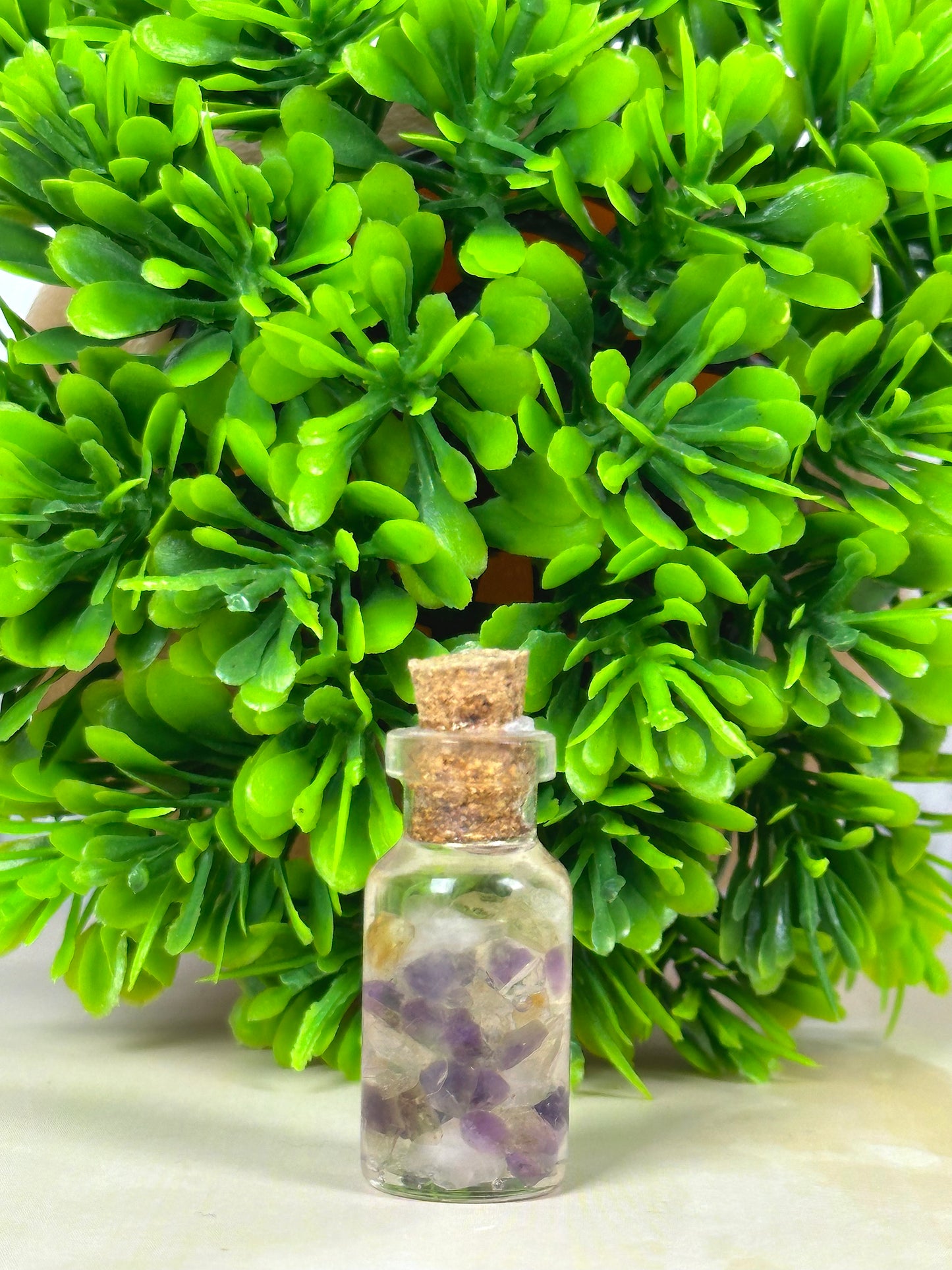 Crystal Chip Jar | Clear Quartz, Citrine , Amethyst | Promotes Abundance, prosperity and financial Sucesss - Unisex, 8 mm beads Bracelet
