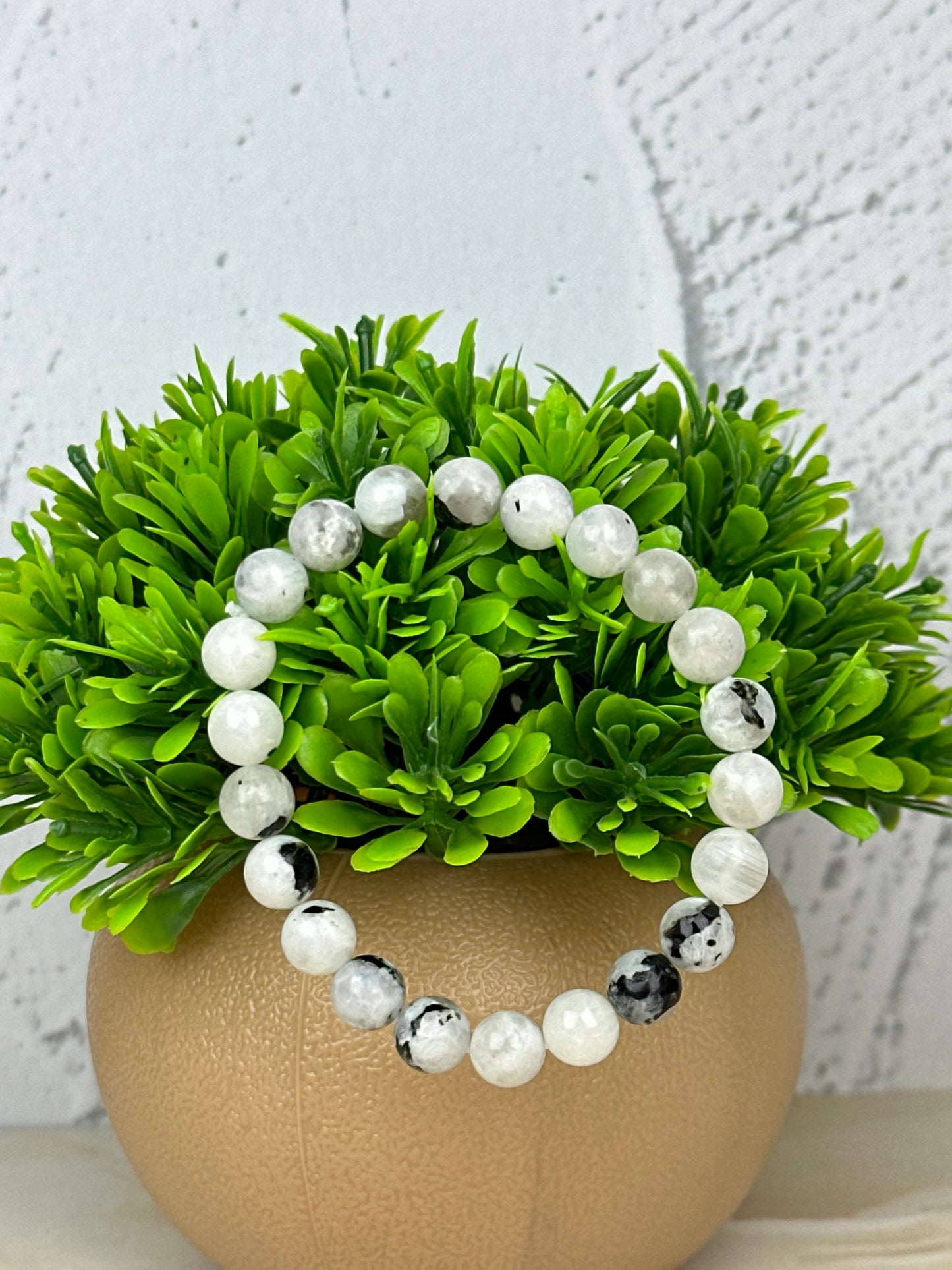Rainbow Moonstone Crystal Bracelet | Lab Certified | Enhances Fertility, Balances Sacral Chakra and Third Eye Chakra - Unisex, 8 mm beads Bracelet