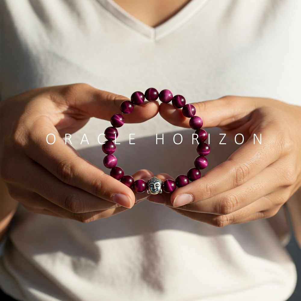 Pink Tiger Eye Crystal Bracelet | Lab Certified | For Confidence, Emotional and Courage - Unisex, 8 mm beads Bracelet