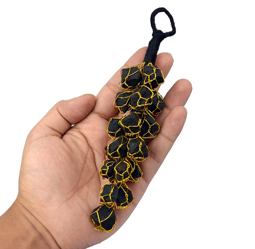 Black Tourmaline Crystal Hanging | Protect Against Negativity | Grounding and Stability