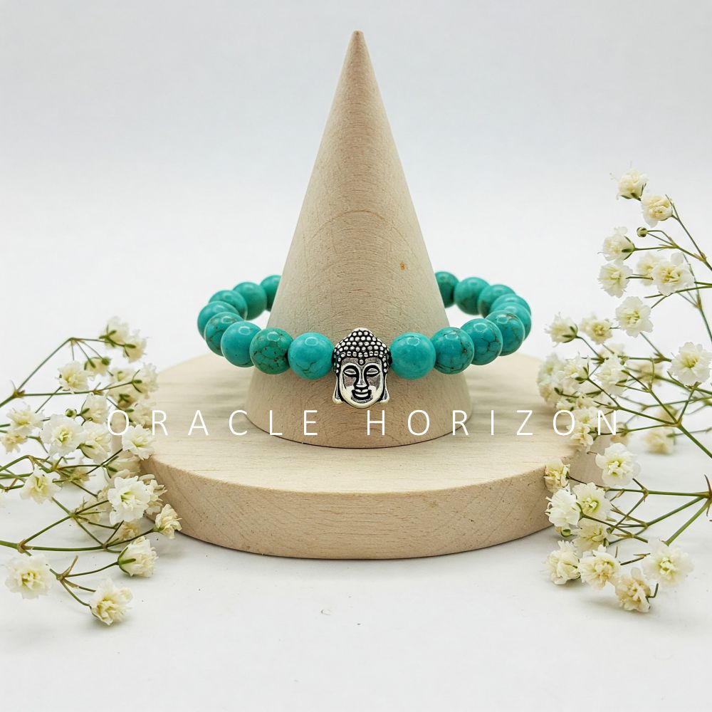 Turquoise Crystal Bracelet | Lab Certified | For , protection, communication and promotes harmony and balance - Unisex, 8 mm beads Bracelet