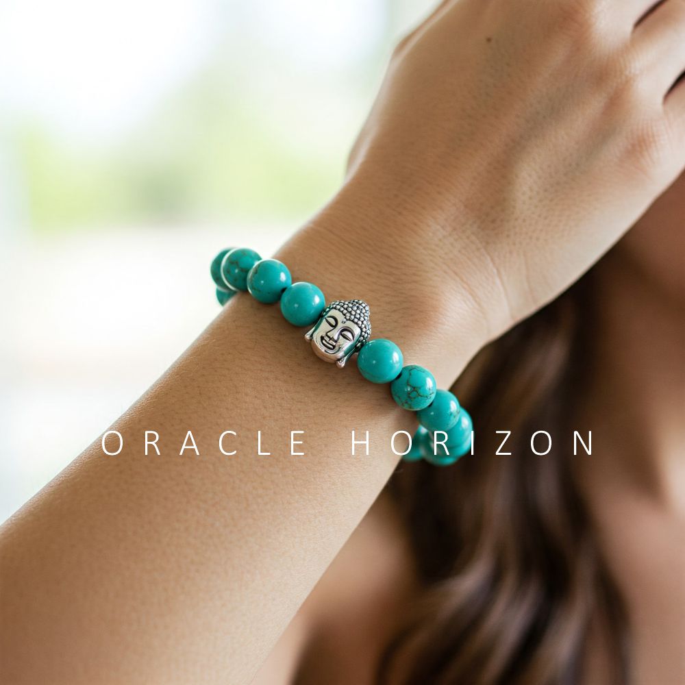Turquoise Crystal Bracelet | Lab Certified | For , protection, communication and promotes harmony and balance - Unisex, 8 mm beads Bracelet