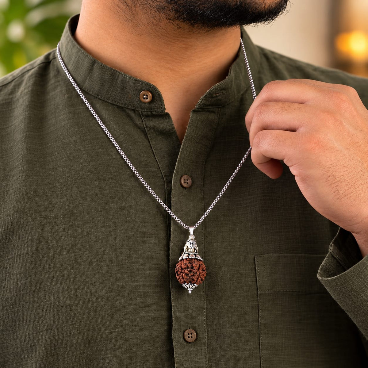 Adiyogi Shiv 7 Mukhi Rudraksha Pendant