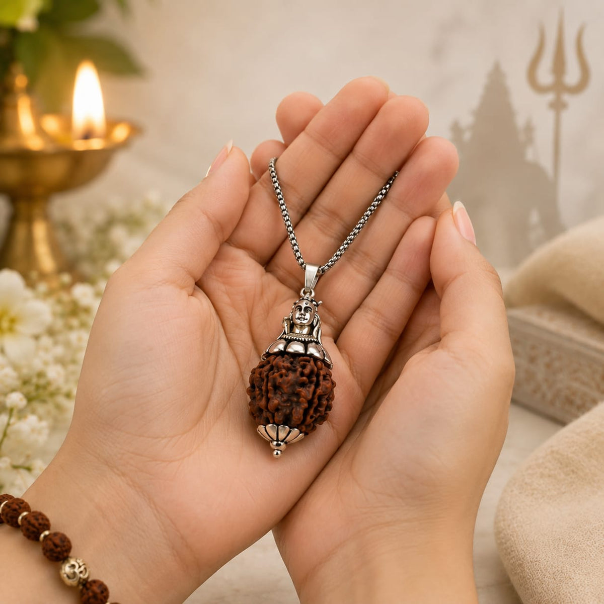 Adiyogi Shiv 7 Mukhi Rudraksha Pendant