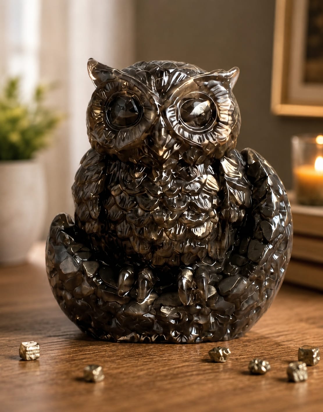 Owl Pyrite Stone