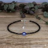 Black Tourmaline Protection Anklet – Natural Energy Shield for Grounding & Positivity