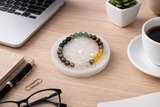 Dhanyog Wealth & Abundance Crystal Bracelet with Free Selenite Tray
