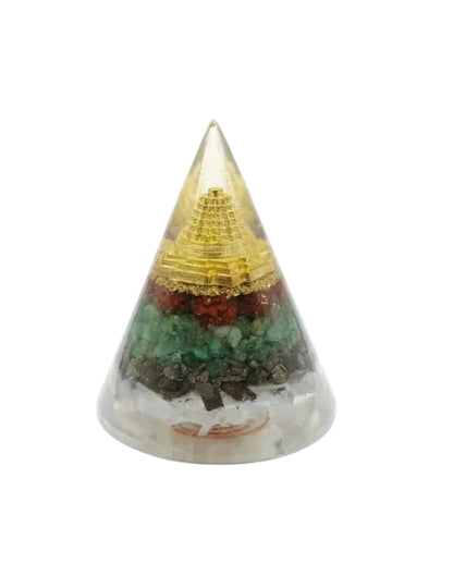 Dhanyog Cone with Sacred Pyramid & Crystal Layers