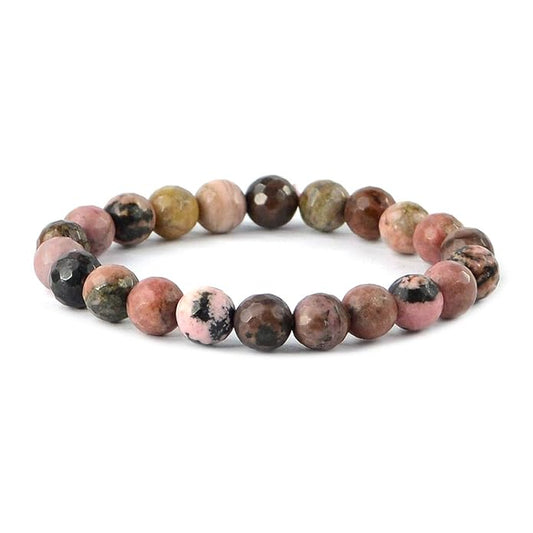 Rhondonite  Crystal Bracelet | Lab Certified | Emotional , promotes forgiveness, self love and acceptance - Unisex, 8 mm beads Bracelet