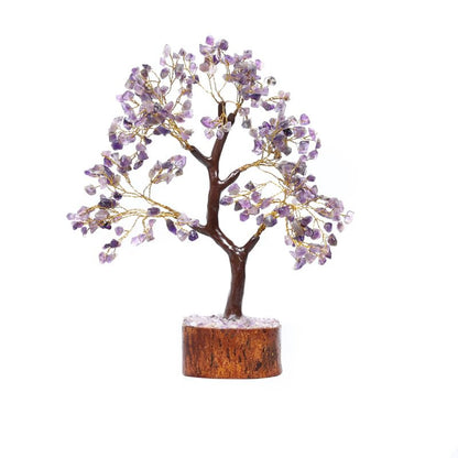 Amethyst Crystal Tree Wooden Base-A Beautiful Catalyst for , Clarity, and Spiritual Growth