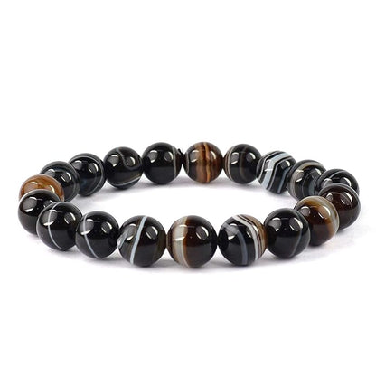 Sulemani Hakik Healing Crystal Bracelet | Lab Certified | For Protection, Emotional  and Grounding - Unisex, 8 mm beads Bracelet