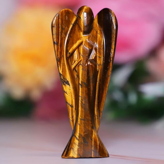 Tiger Eye Crystal Angel ( 2 Inches ) : Strength, Protection, and Personal Empowerment