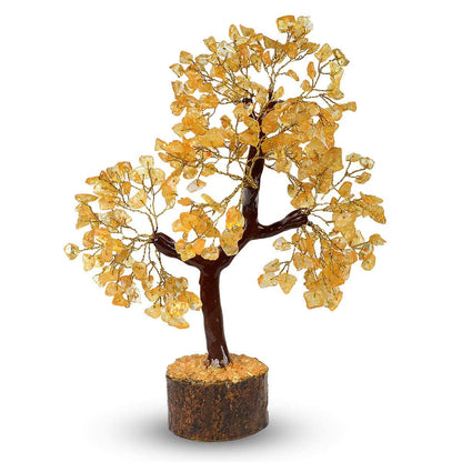 Citrine Crystal Tree Wooden Base- A Vibrant Source of Abundance, Joy, and Positive Energy