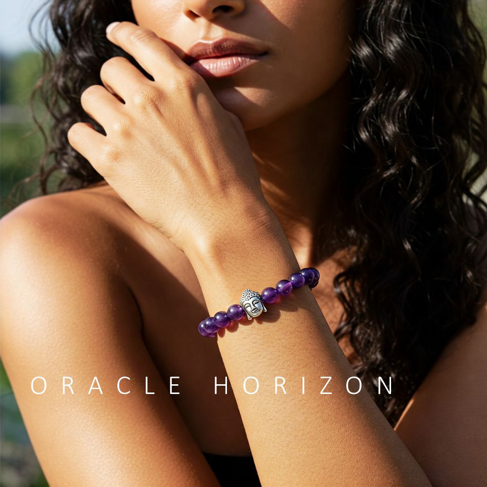 Amethyst  Crystal Bracelet | Lab Certified | For Courage, Protector And Will Power - Unisex, 8 mm beads Bracelet