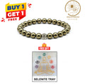 The Prosperity Pair | Buy 1 Get 1 Free: Pyrite Bracelet + Free Selenite Tray