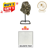Abundance & Clarity Set - Buy a Pyrite Crystal Stand and Get a Free Selenite Charging Tray – Limited Time Offer!