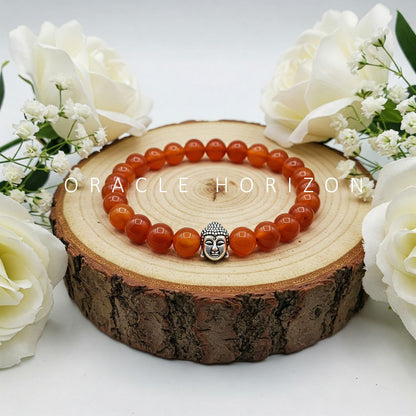 Carnelian  Crystal Bracelet | Lab Certified | For motivation, confidence, vitality and energy | For Body Builders - Unisex