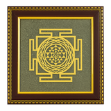 Oracle Horizon Shree Yantra on Raw Pyrite Frame