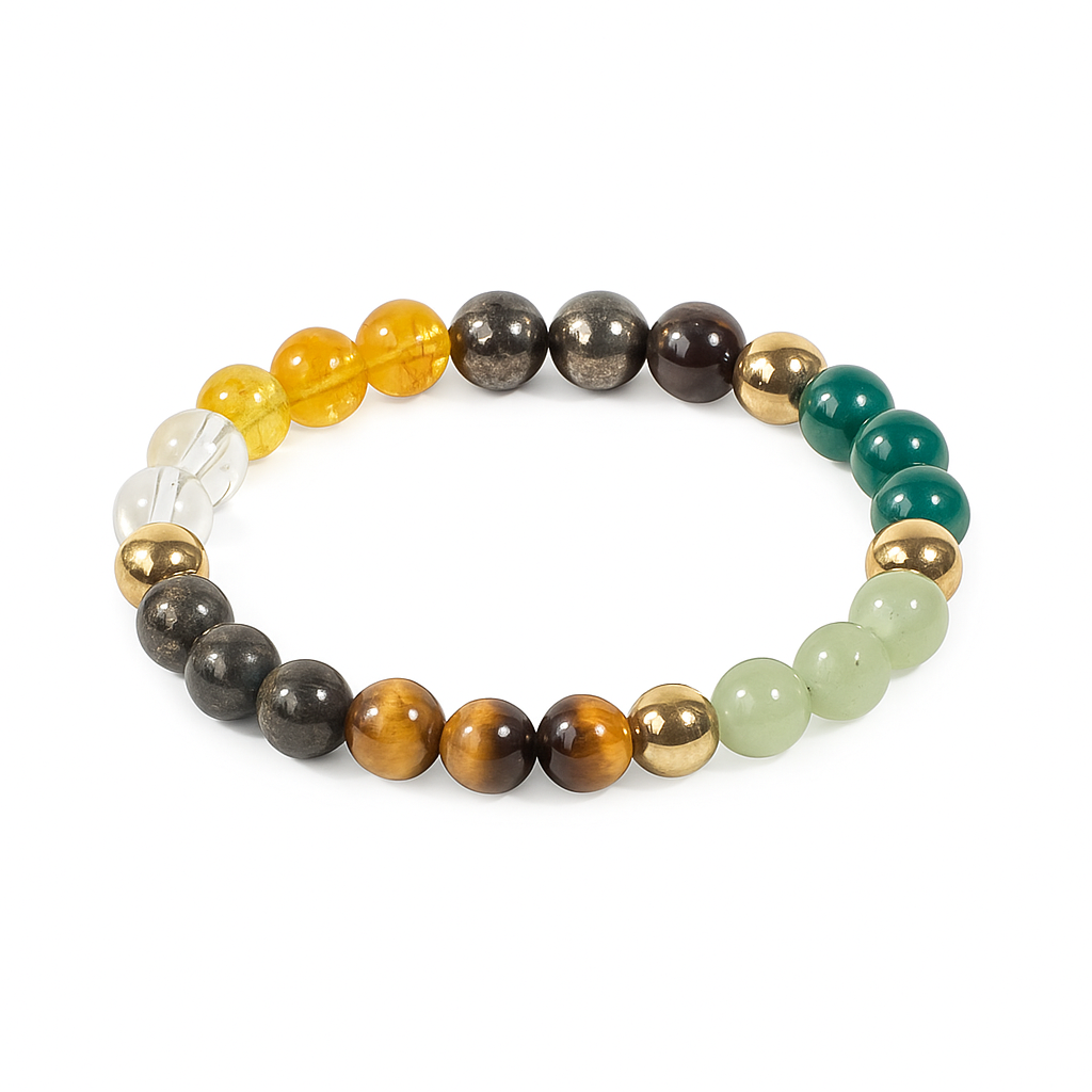 Dhanyog Wealth & Abundance Crystal Bracelet with Free Selenite Tray