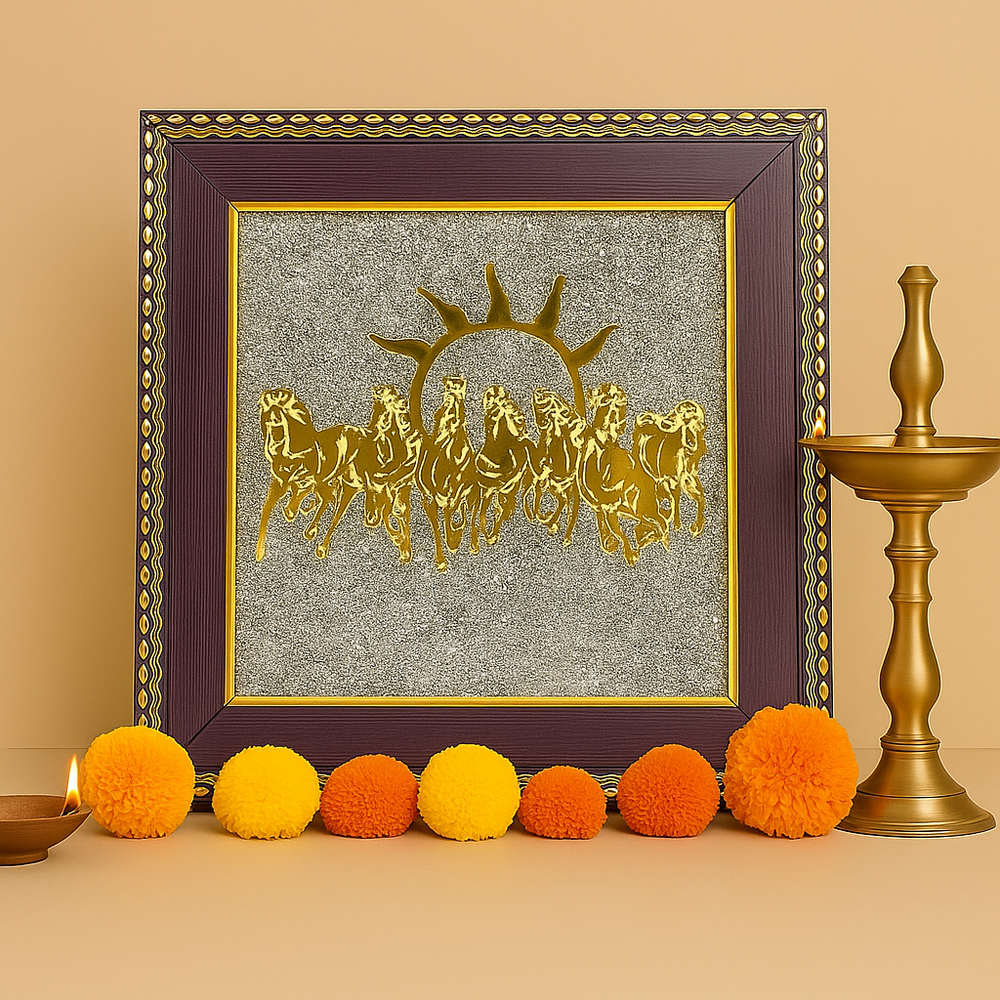 Oracle Horizon 7 Horse on Raw Pyrite Frame