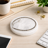 Oracle Horizon – Raw Pyrite Prosperity Combo ✨ Pyrite Anklet + FREE Selenite Charging Tray