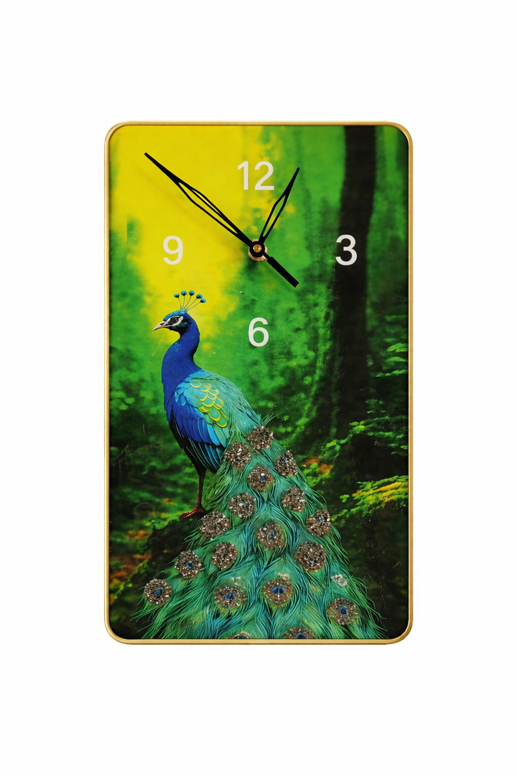 Raw Pyrite with 7 Horse & Peacock Clocks