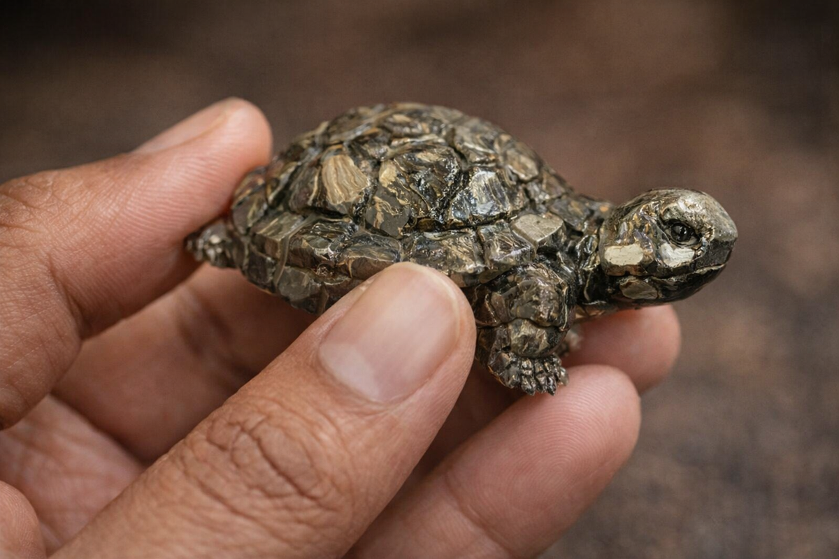 Pyrite Tortoise – The Guardian of Wealth, Stability & Long-Lasting Success
