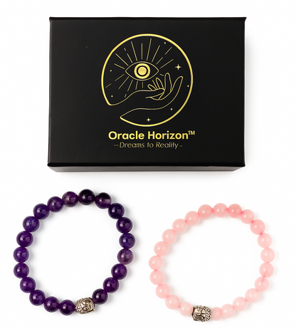 Karwa Chauth Eternal Bond Hamper – With Rose Quartz & Amethyst Bracelets