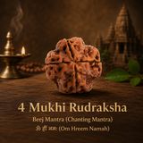 Nepal Origin 4 Mukhi Rudraksha - 17mm to 22mm
