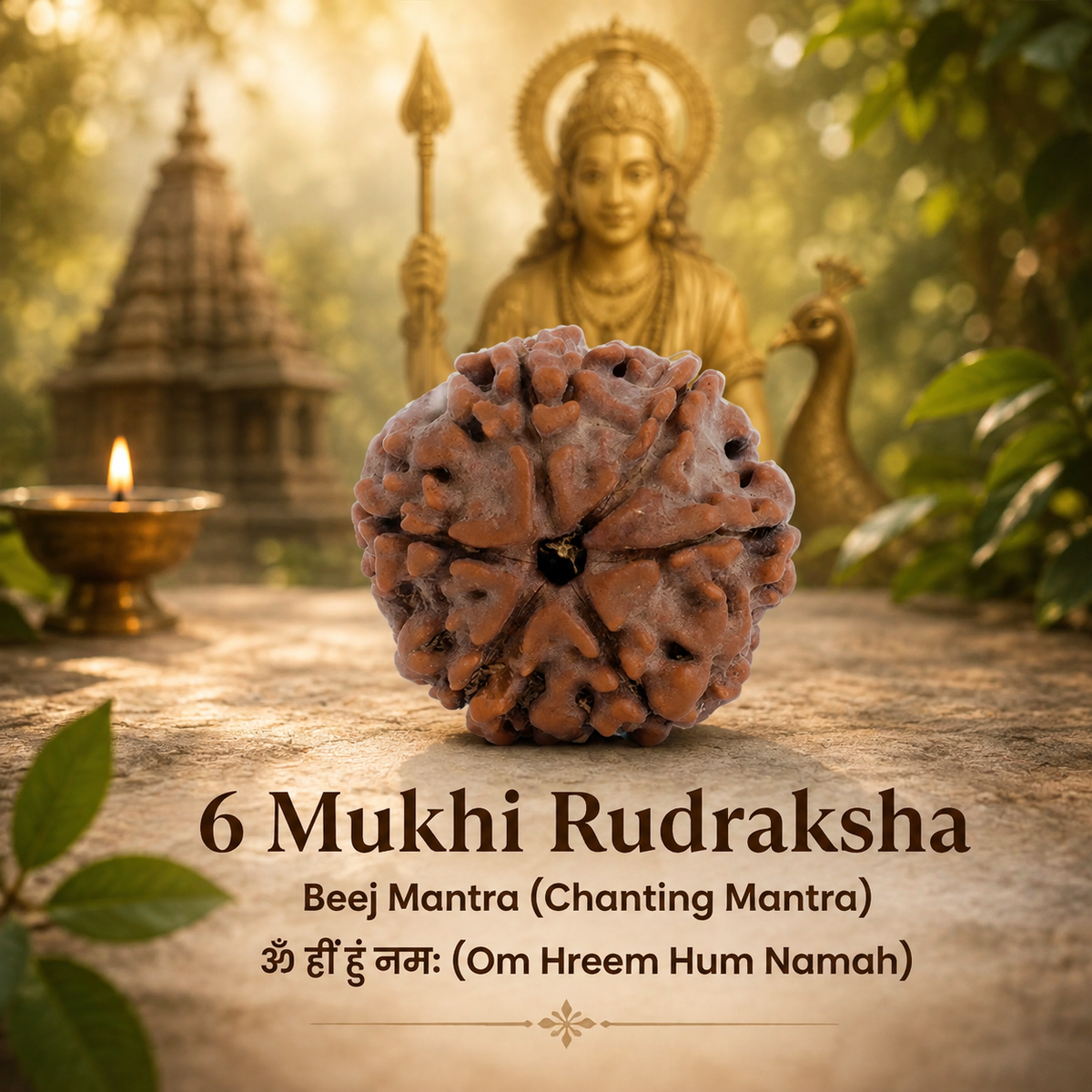 Nepal Origin 6 Mukhi Rudraksha - 17mm to 22mm