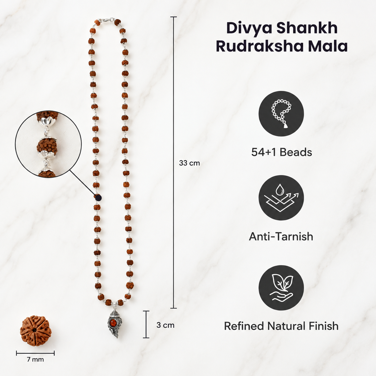 Divya Shankh Rudraksha Mala