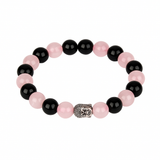 Love and Protection  Crystal Bracelet | Rose Quartz and Obsidian | Lab Certified | Promotes love and protection - Unisex, 8 mm beads Bracelet