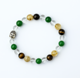 Competitive Exam Crystal Bracelet | Lab Certified | Promotes Attracts Good Luck, Promotes Focus, Concentration and Confidence - Unisex, 8 mm beads Bracelet