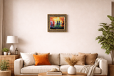 7 Horse Pyrite Frame – Prosperity &amp; Success Decor