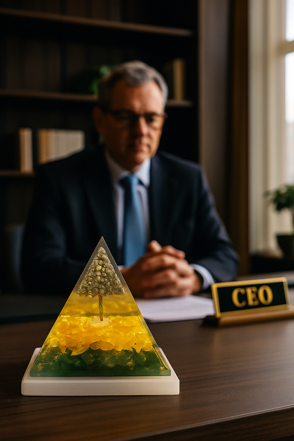 Crorepati Pyramid – Abundance &amp; Wealth Generator | Buy 1 Crorepati Pyramid and Get 1 Selenite Tray FREE!