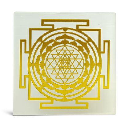 Prosperity Energy Combo - 7 Horse Pyrite Frame (14" X 14") + Money Magnet Pyramid + Selenite Tray