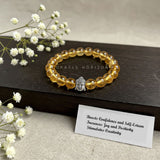 Natural Citrine  Crystal Bracelet | Lab Certified | For Growth, abundance and confidence - Unisex, 8 mm beads Bracelet