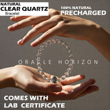 Clear Quartz  Crystal Bracelet | Lab Certified | Amplifies Energy, Enhances Clarity and focus - Unisex, 8 mm beads Bracelet