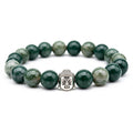 Moss Agate  Crystal Bracelet | Lab Certified | For Abundance, Emotional  and Manifestation - Unisex, 8 mm beads Bracelet