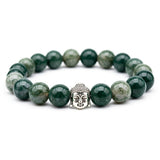 Moss Agate  Crystal Bracelet | Lab Certified | For Abundance, Emotional  and Manifestation - Unisex, 8 mm beads Bracelet